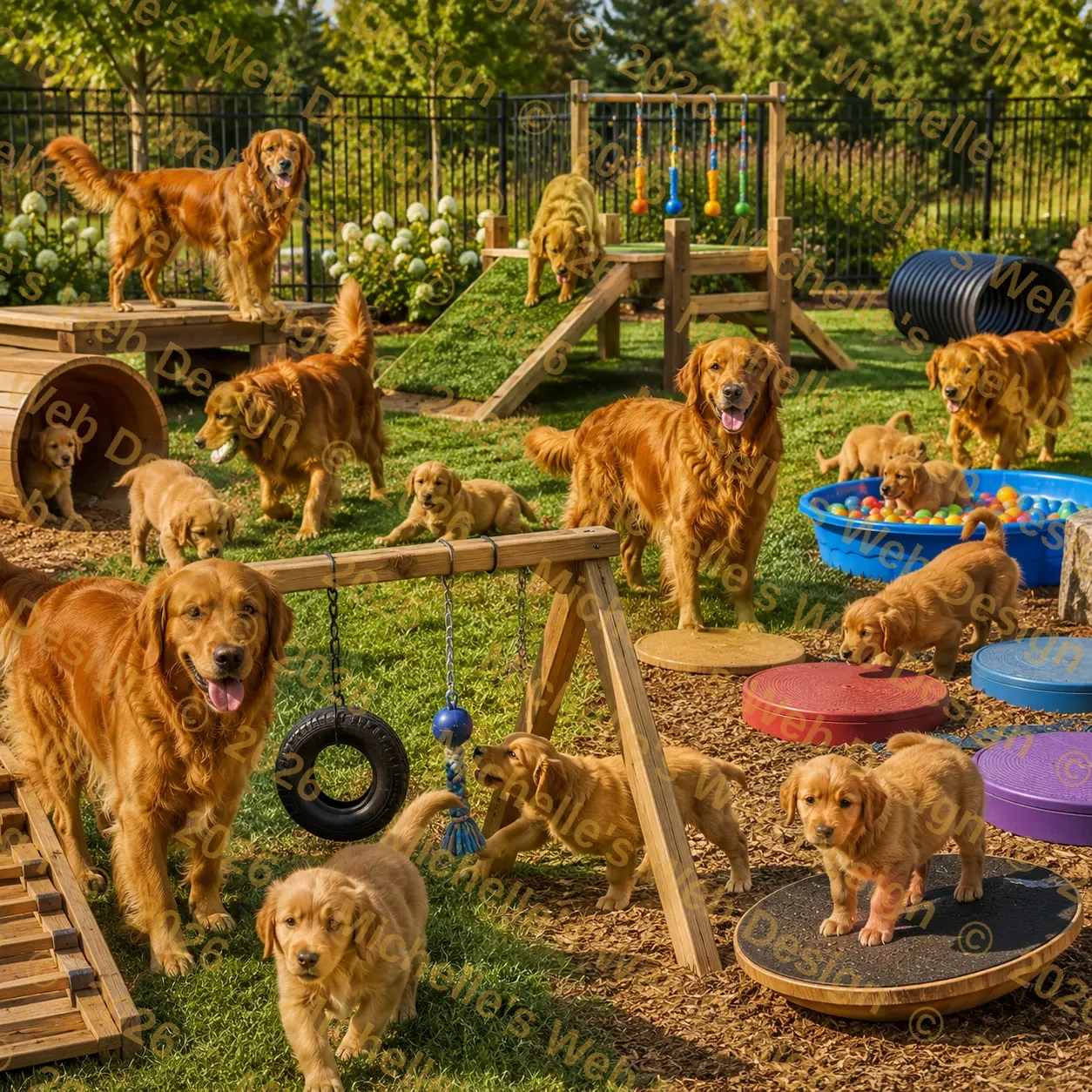 Puppy enrichment and socialisation area